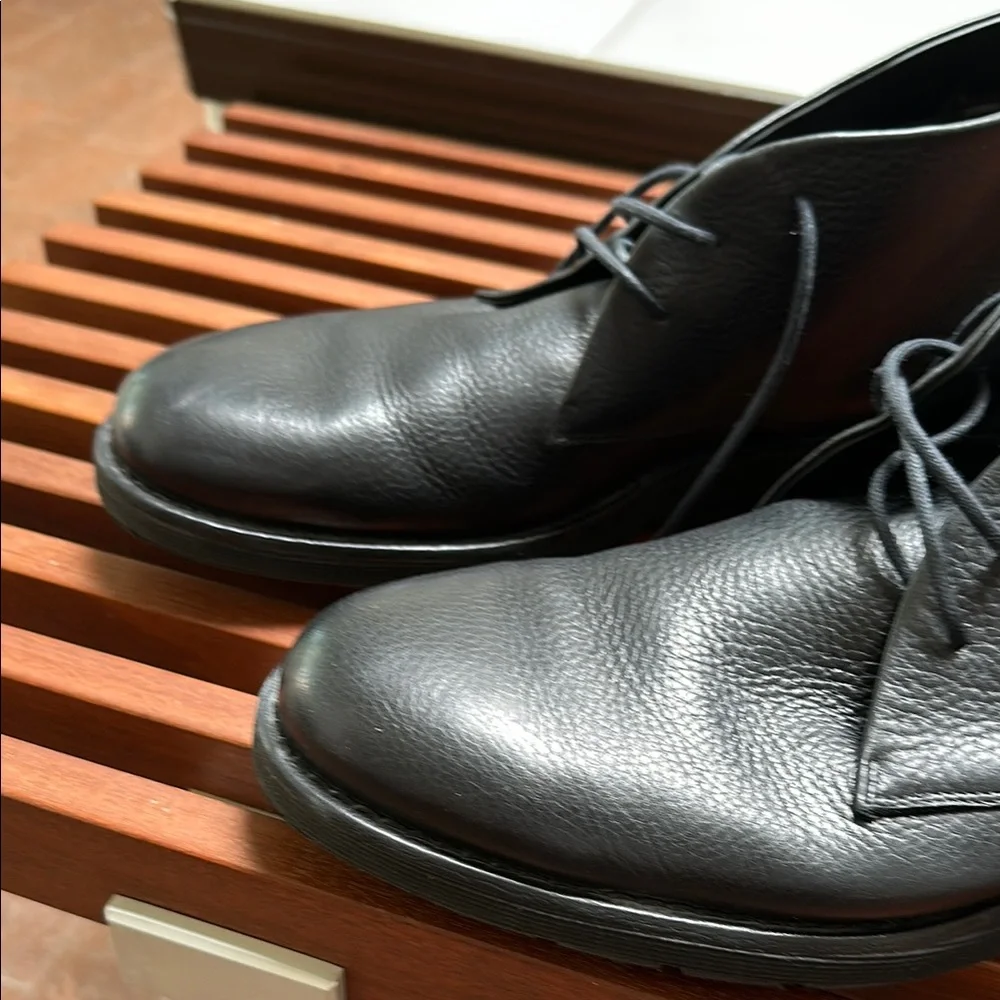 Vince Mens Black Leather Chuka Boots - Picture 6 of 8